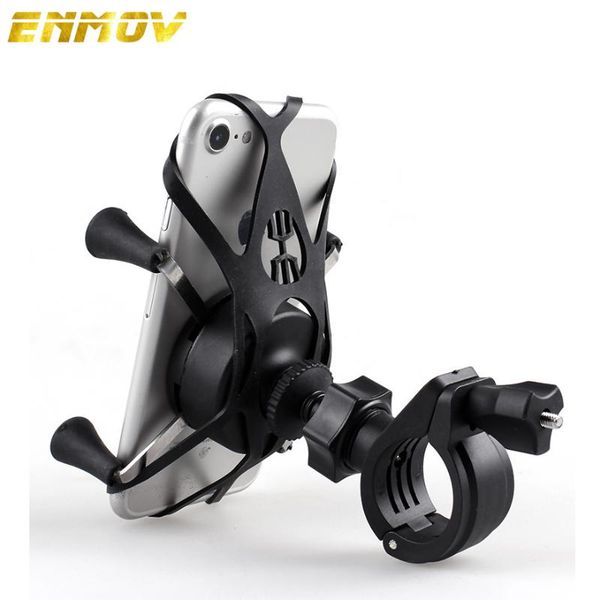 

cell phone mounts & holders enmov 2 in 1 bicycle holder handlebar motorcycle rear view mirror mount bike stand supprot with silicone