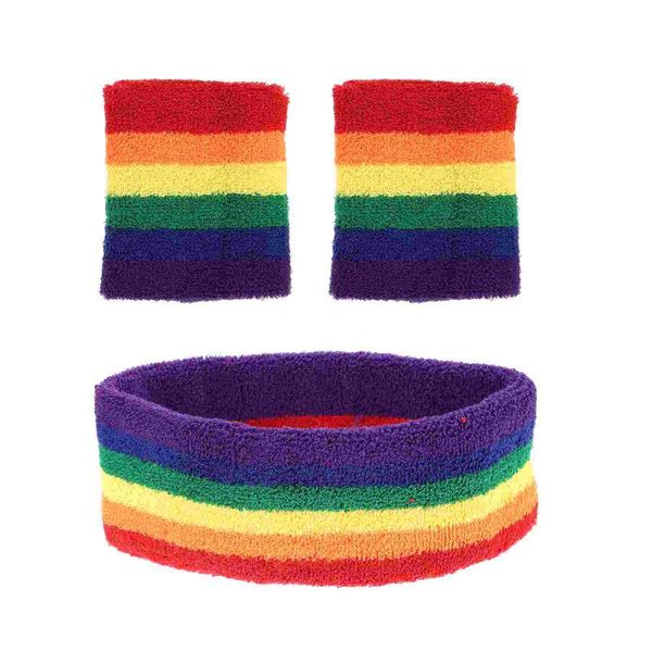 

sweatband 1 set of sports headband wristband lithe cotton hairband sweat-absorbent band, Yellow;black