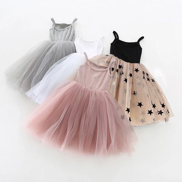 

girl's dresses little girls dress for party wedding summer 2021 baby kids children's princess tutu casual clothes, Red;yellow