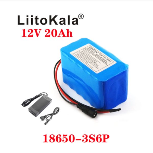 

liitokala 12v 20ah lithium battery high current large capacity 20000mah xenon lamp motor mobile backup batteries 12.6v3a