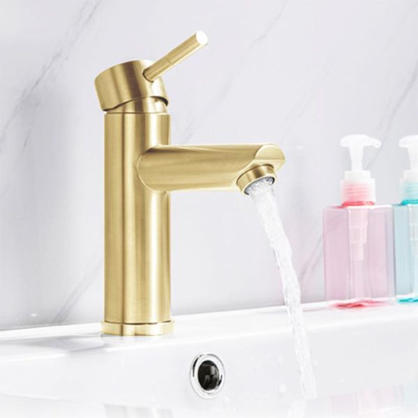 

2021 elyn golden color bathroom tap and cold basin mixer 304 stainless water tap