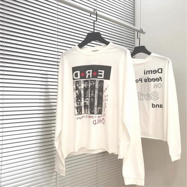 

2021 new high street erd long sleeve t-shirt men women cotton casual tee bully retro character avatar print e.r.d t shirt jxmp, White;black