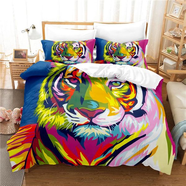 

bedding sets cartoon tiger set for bedroom soft bedspreads bed home comefortable duvet cover quilt and pillowcase