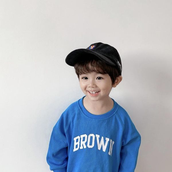 

caps & hats autumn and winter children's baseball cute embroidered pattern letters print sunscreen baby headwear pography props, Yellow