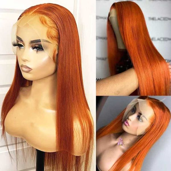 

lace wigs sapphire ginger orange color 13x1 front for women brazilian remy human hair with baby t part, Black;brown