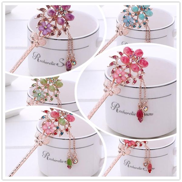 

hair clips & barrettes retro chinese style stick ladies metal fork chopsticks hairpin jewelry accessories women 2021, Golden;silver