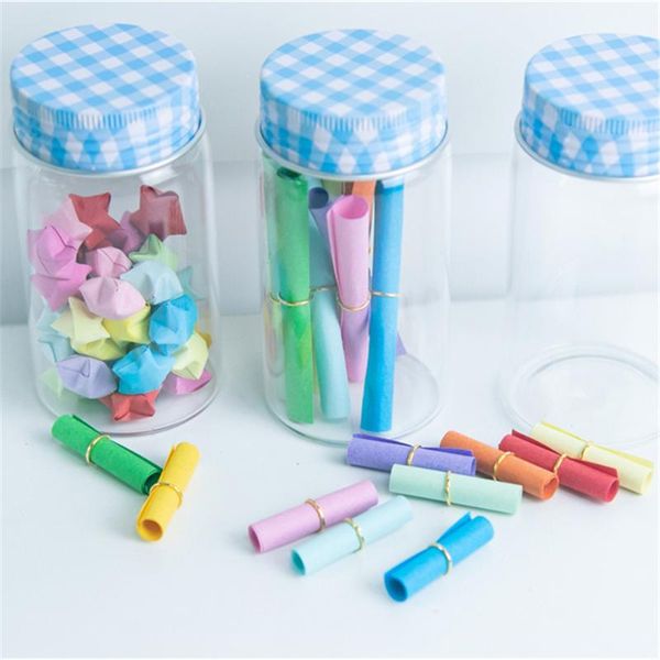 

storage bottles & jars 100ml clear glass vial with blue aluminum lid originality gifts crafts empty cosmetic jar food pot refillable sub bot