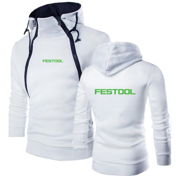 

men's hoodies & sweatshirts 2021 festool men printing sweatshirt slim hooded double comfortable coat male personality tracksuit warm, Black