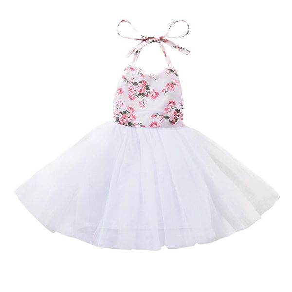 

girl's dresses children clothing baby girl clothes summer girls party sleeveless dress floral princess 0-5y, Red;yellow