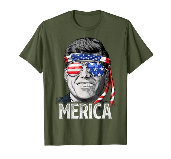 

kennedy merica 4th of july shirts men women jfk us president t-shirt, White;black