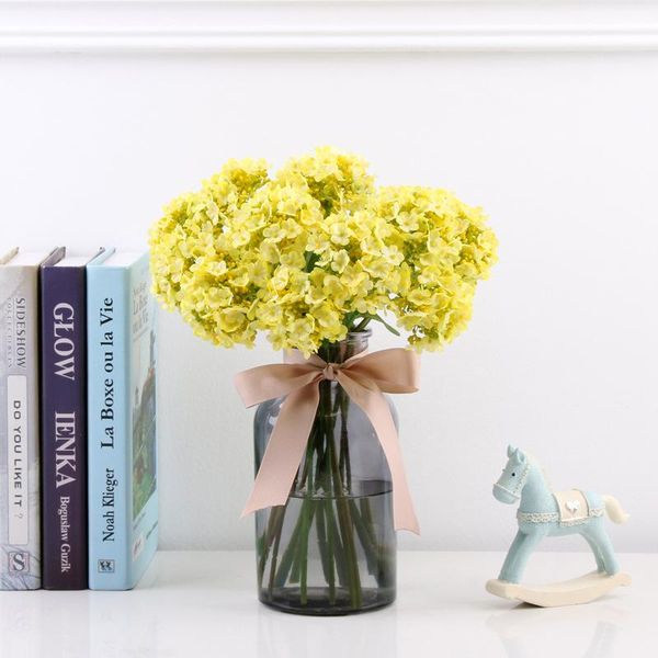 

decorative flowers & wreaths wedding decor 33cm artificial red silk hydrangea room flower wall living decoration christmas home