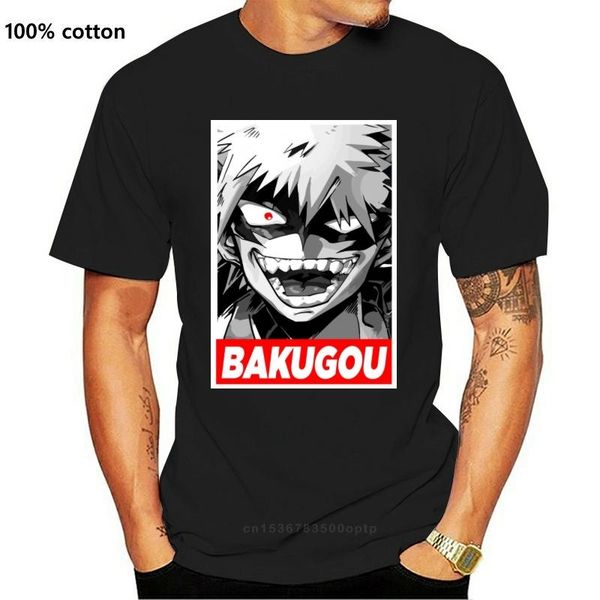 

men's t-shirts est 2021 t shirt men katsuki bakugo boku no hero black tees t-shirt clothing, White;black