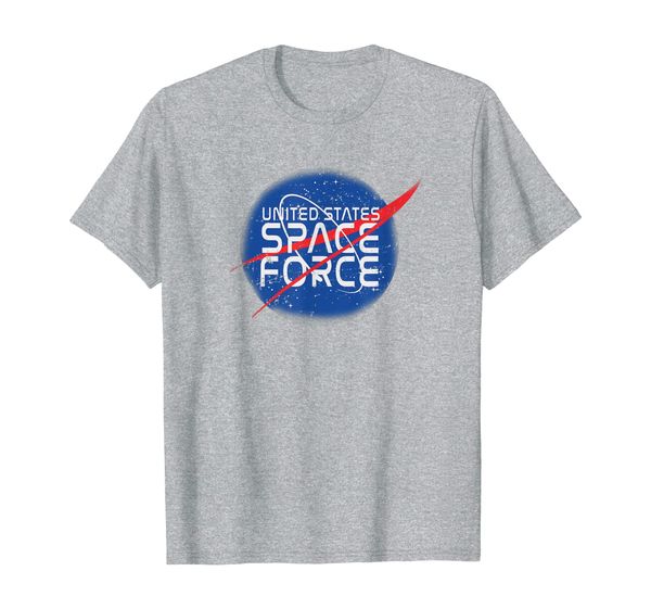 

u.s. space force distressed t-shirt, White;black