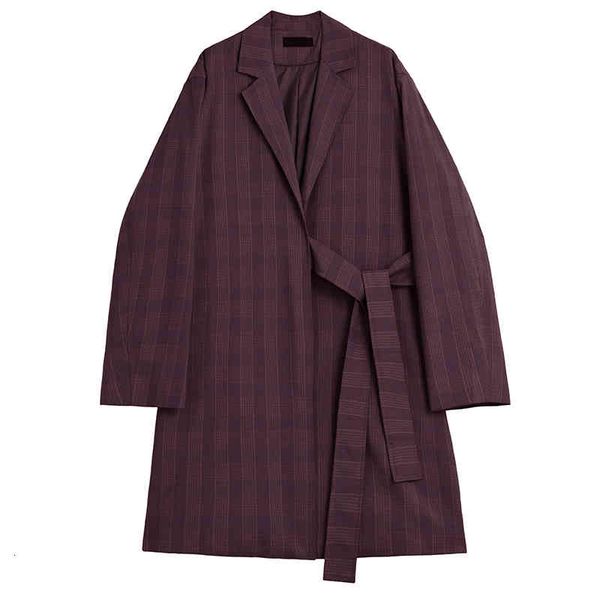 

women's suits & blazers [eam] women yellow plaid bandage big size blazer lapel long sleeve loose fit jacket fashion spring autumn 2022, White;black