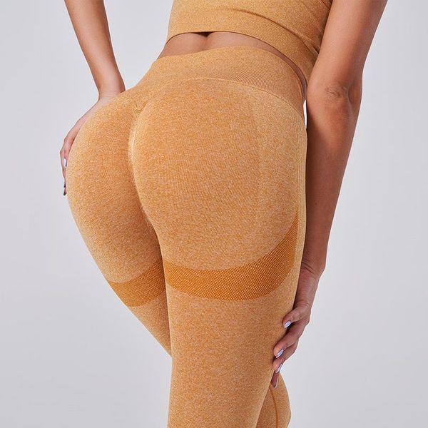

yoga outfit seamless suit sports tights fitness high waist peach hip pants
