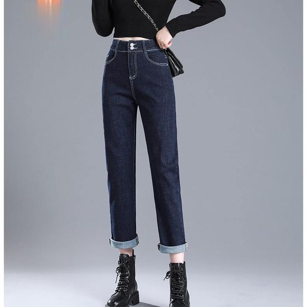 

women's jeans women 2021 spring autumn baggy for ladies high waist fashion straight denim pants vintage streetwear trousers g180, Blue