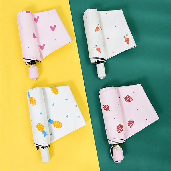 

umbrellas fully-automatic women's sunscreen anti uv flowers umbrella rain women olycat parasol female folding windproof