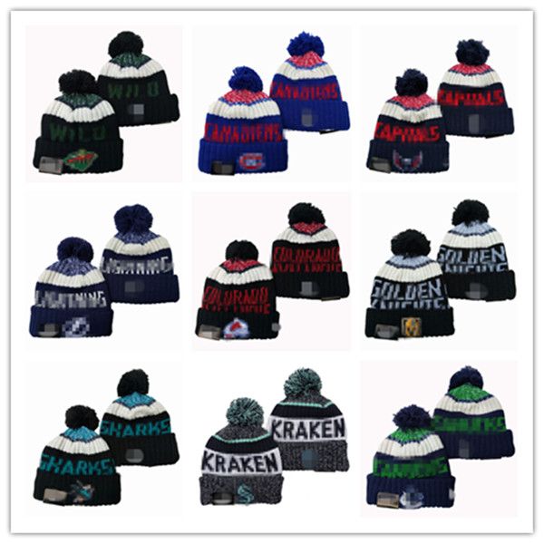 

new beanies maple leafs hockey 2021 knit pom hats baseball football basketball sport beanie mix match order all caps