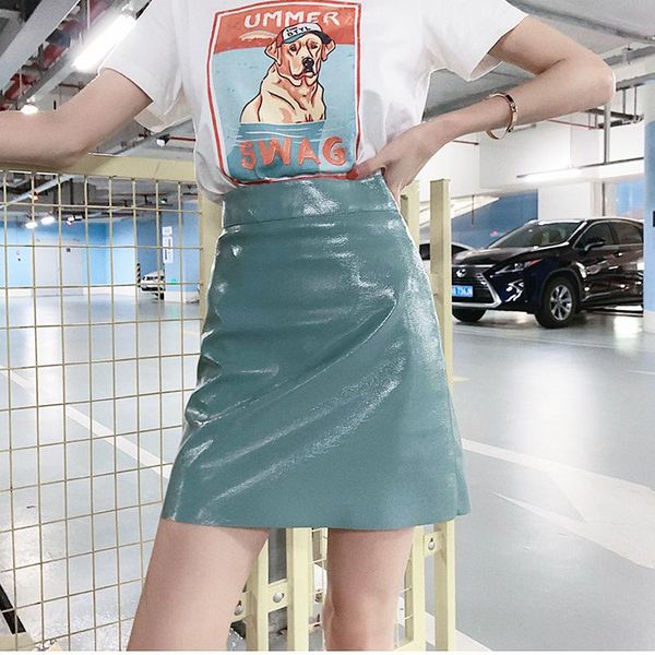 

skirts bethquenoy leather women 2021 faldas mujer saias mulher mini skirt fashion clothes jupe femme plisada spodnica damska, Black