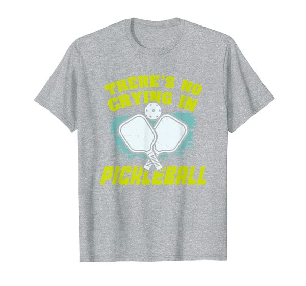 

there's no crying in pickleball for pickleball champions t-shirt, White;black