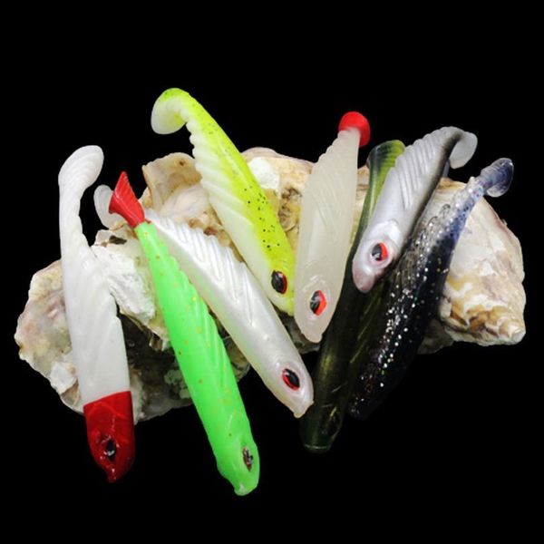 

gobygo 5pcs/lot soft bait crazy shiner fishing lure 70mm2.6g soft bait sile bass pike minnow swimbait plastic s jllmzm