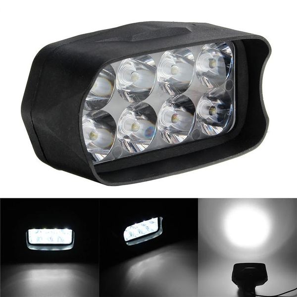 12W 6000K motocicleta luz farol universal scooter motorbike spotlight carro drl nevoeiro lâmpada acessória