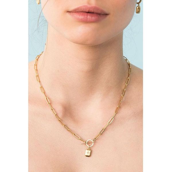 

pendant necklaces stainless steel link chain necklace toggle halloween, Silver