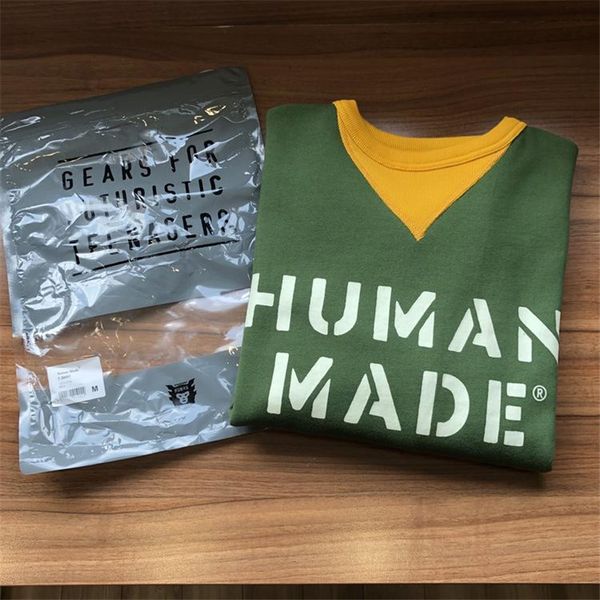 

2021 new sweatshirts crewneck women 1:1 high-quality human made hoodie men clothing japanese streetwear 8foc, Black