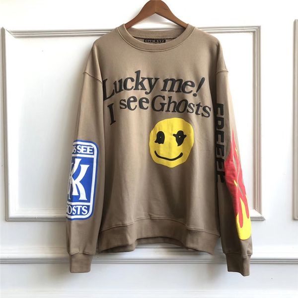 

2021 new kanye west hoodie i hoodies men women hip hop kid see ghost foam 3d printing sweatshirts lucky me zk3t, Black