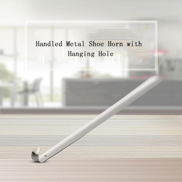 

clothing & wardrobe storage 50cm handled metal shoe horn with hanging hole