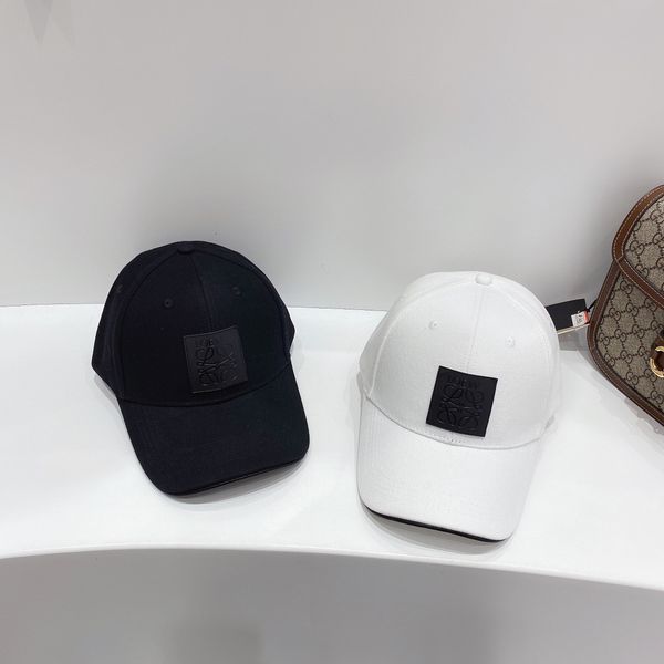 

the right version of lo baseball cap black white men's women's spring and summer canvas leather edge versatile, Yellow