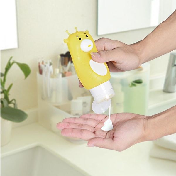 

storage bottles & jars 1 pcs makeup cute travel food-grade silicone shampoo shower gel lotion sub-bottling tube squeeze empty bottle 50/70/9