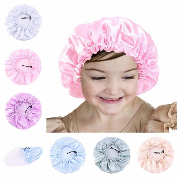 Cuffia da doccia in doppio raso per neonato alla moda, cappello da parrucchiere per neonato, regolabile, morbido, impermeabile, cuffia per turbante, accessorio per capelli