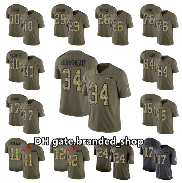 

new england patriots men 12 tom brady 11 julian edelman 24 stephon gilmore women kids camo salute to service limited 2021 jersey, Black;red