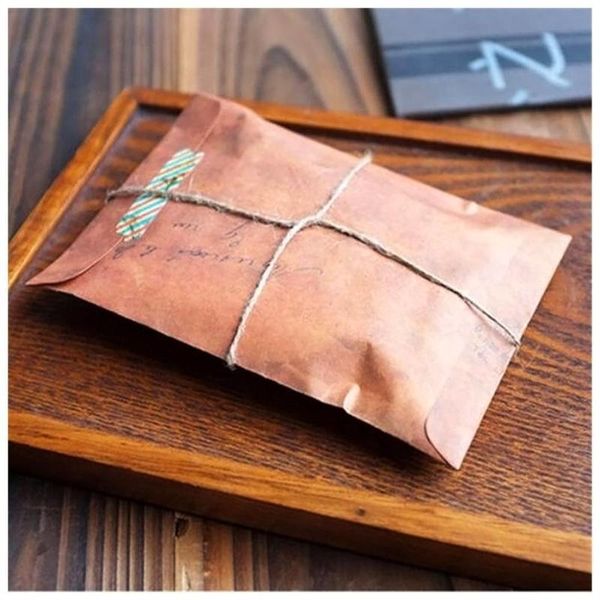

gift wrap 50pcs retro old color lacquered kraft paper envelope postcard bag home storage collection packaging