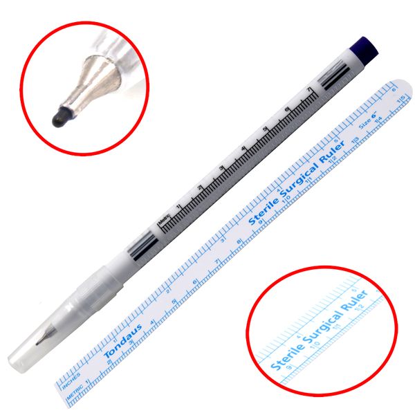 

3 set microblading semi permanent makeup surgical skin marker eyebrow tattoo marking pen measure ruler tattoo skin scribe tool