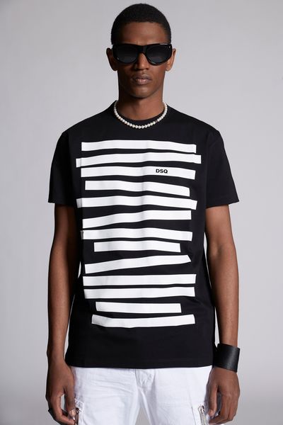 

dsq glassified t-shirt mens designer t shirts black white men summer fashion casual street t-shirt short sleeve size m-xxxl 6858, White;black