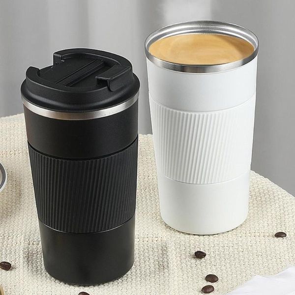 

water bottles 380ml coffee tumbler eco-friendly leak-proof stainless steel insulated cup with lid for travel beer bottle drinkware gift