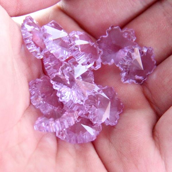 

50/lot 14mm colorful crystal snowflake beads in 1 hole for crystal chandelier pendants home curtain decoration