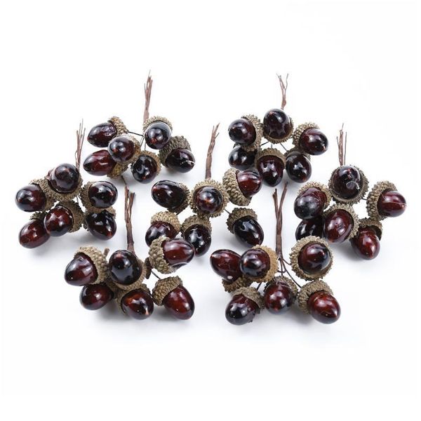 

6pcs fake pine cone handmade artificial plants christmas wedding home berry decoration diy gifts box scrapbooking wreat qylaal