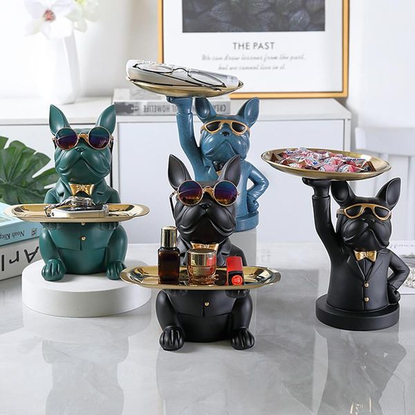 

home dÃ©cor novelty items room decoration doll cool bulldog sculpture, table decoration, modern, multifunctional, deskstorage,