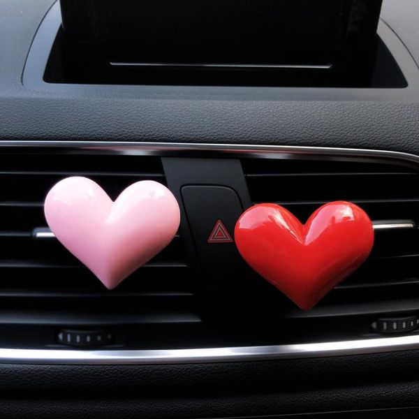 

car air freshener perfume lovely colorful plastic heart decorative clip