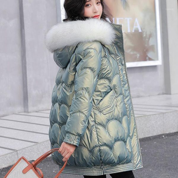

women's down & parkas cotton-padded jacket in 2021 the female long winter clothes good paragraph oversize, Black