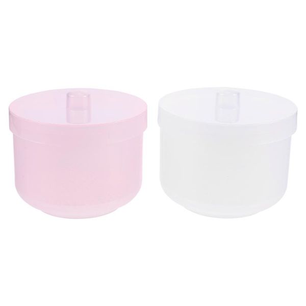 

nail art equipment 2pcs sterilizer box bowl drill bits clean tray, Silver