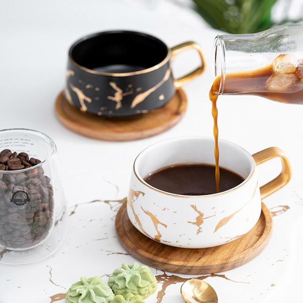 

mugs luxury nordic marble condensed coffee ceramic cup matte water cafe tea milk cups saucer suit with dish spoon set ins