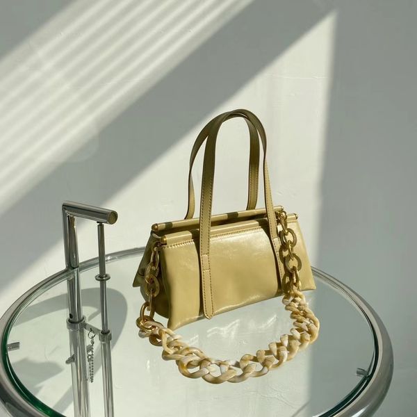 

korean style loeuvre lee ji-a same style cowhide leather single-shoulder bag