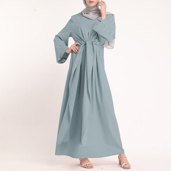 Müslüman Kaftan Elbiseler Eid Mübarek Dubai Abaya Türkiye Moda Başörtüsü Elbise Islam Giyim Maxi Sundress Kadınlar Için Vestidos 210712