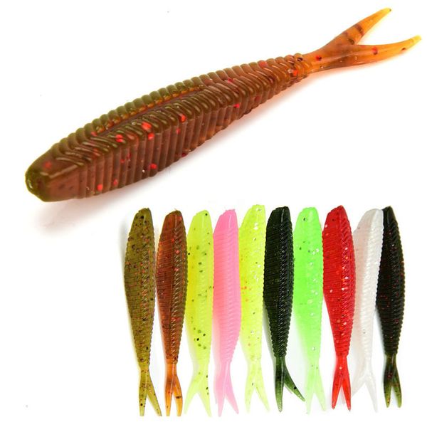 

10 color 6cm / 1.4g fork tail soft sub bionic mandarin false bait fish bait hook