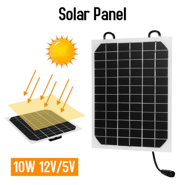 

2021 new solar panel charger10w 12 v/5 gate usb sunlight garden qjgc