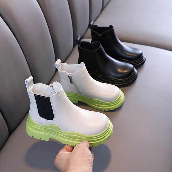 

children boots kids shoes childrens ankle boot girls boys footwear autumn winter casual princess moccasins soft shoe b7740, Black;grey